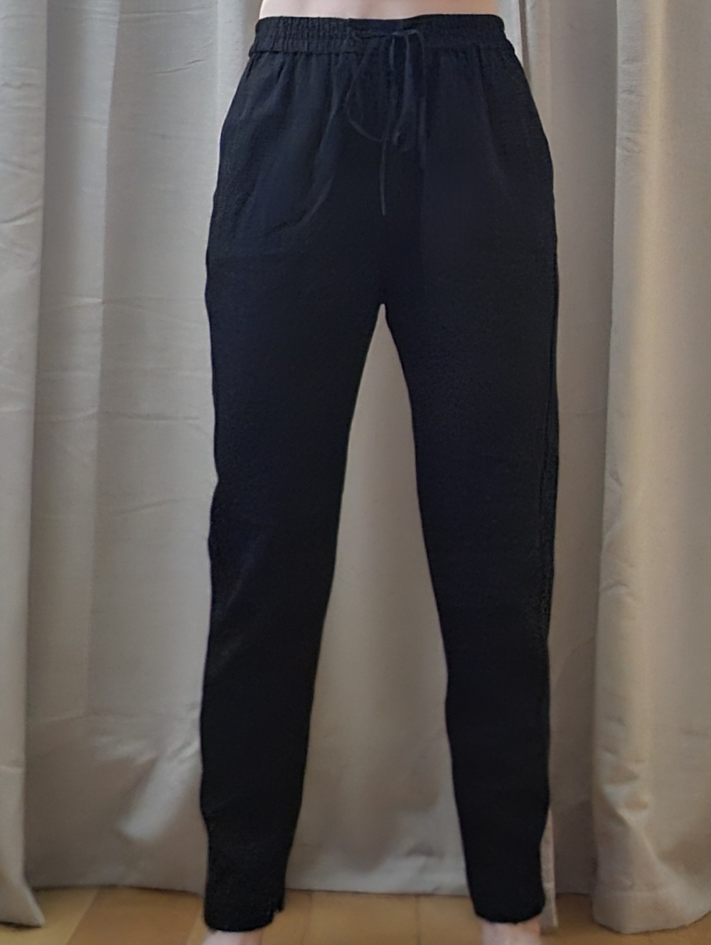 3.1 Phillip Lim Black Drawstring Pants Womens Size 00 Elastic Waist Tapered